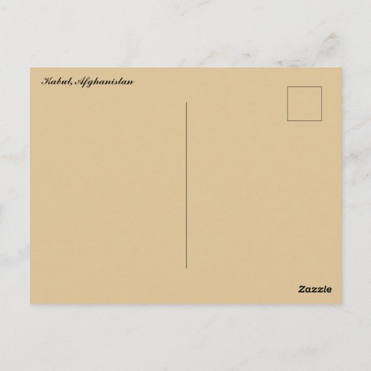 Kaboel Afghanistan na een neerslag Briefkaart (Achterkant)