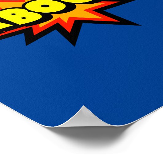 Kaboom! Bold Pop Art Comic Explosion Poster (Hoek)