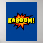 Kaboom! Bold Pop Art Comic Explosion Poster<br><div class="desc">Transformeer je ruimte met de explosieve flair van dit 'Kaboom!' pop art design. Geïnspireerd door de energieke stijl van klassieke stripboeken,  voegt dit levendige stuk een dramatische uitbarsting van kleur en opwinding toe,  waardoor het een opvallende toevoeging is aan elke kamer.</div>