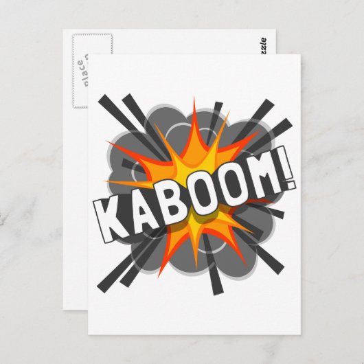 KABOOM! BRIEFKAART (Voorkant / Achterkant)