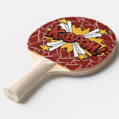 Kaboom Comic Book Style Ping Pong Paddle Tafeltennisbatje (Voorkant Gekanteld)
