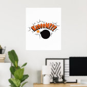 Kaboom Pop Art Graphic Poster (Thuiskantoor)