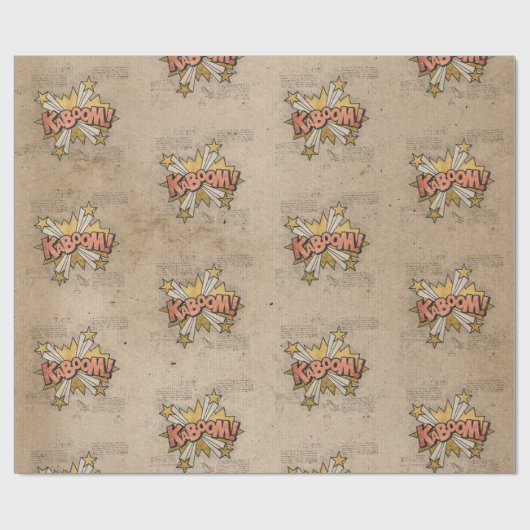 KABOOM!  stripboek Steampunk Pop Cadeaupapier (Vlak)