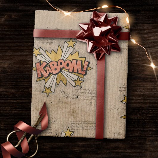 KABOOM!  stripboek Steampunk Pop Cadeaupapier