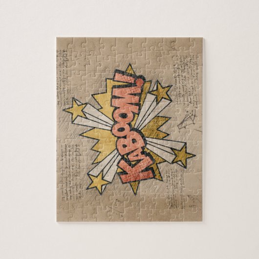 KABOOM!  stripboek Steampunk Pop Legpuzzel (Verticaal)