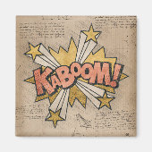 KABOOM!  stripboek Steampunk Pop Magneet (Voorkant)