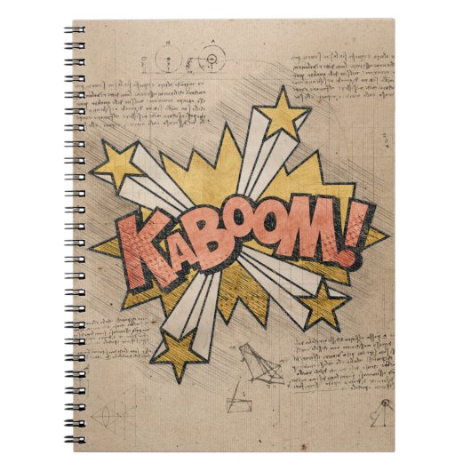 KABOOM!  stripboek Steampunk Pop Notitieboek (Voorkant)
