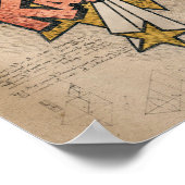 KABOOM!  stripboek Steampunk Pop Poster (Hoek)