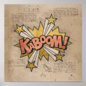 KABOOM!  stripboek Steampunk Pop Poster (Voorkant)