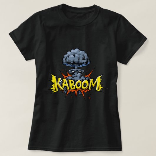 KABOOM! T-Shirt Bomb-paddenstoel Shirt Comic Bo (Design voorkant)