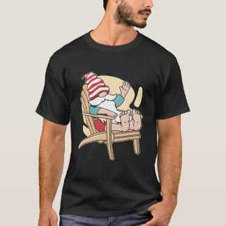 Kabouter aan het zonnebaden voor kinderen t-shirt
