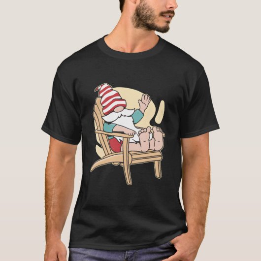 Kabouter aan het zonnebaden voor kinderen t-shirt (Voorkant)