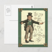 Kabouter Alcohol Kleipijp Klaverblad Briefkaart (Voorkant / Achterkant)