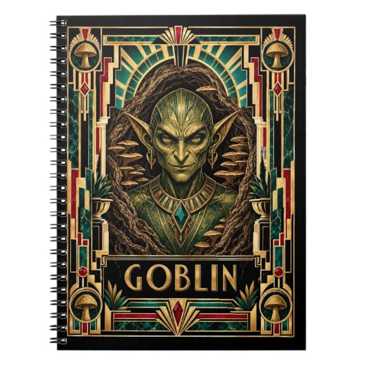 Kabouter, Art Deco Mythisch Notitieboek (Voorkant)