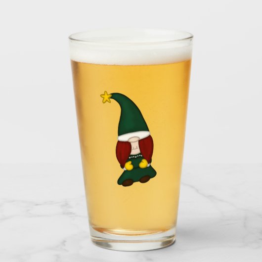 Kabouter Bierglas Glas (Voorkant gevuld)