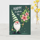 Kabouter Bloeit Gelukkige St. Patrick Kaart (Gele Bloem)