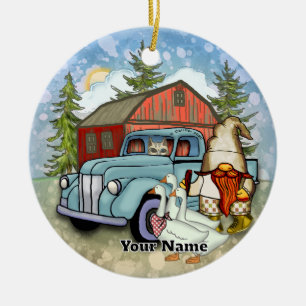 Kabouter Boer Keramisch Ornament
