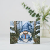 Kabouter Cadeau Feestdagenkaart (Staand voorkant)