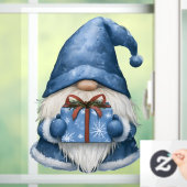 Kabouter Cadeau Raamsticker (Huis)