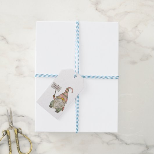 Kabouter cadeaublaadjes cadeaulabel (Met Touw)