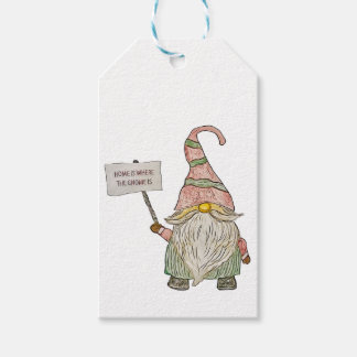 Kabouter cadeaublaadjes cadeaulabel