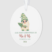 Kabouter dennenboom onze eerste kerst ornament (voorkant)