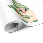 Kabouter dennenboom vrolijk kerstfeest cadeaupapier (Rol Hoek)