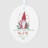 Kabouter Dennentakken Onze Eerste Kerstmis Ornament (voorkant)