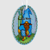 Kabouter die golf speelt  ornament (voorkant)