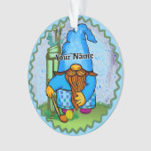 Kabouter die golf speelt  ornament (voorkant)