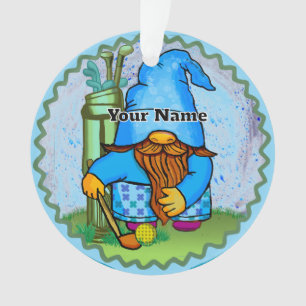 Kabouter die golf speelt  ornament