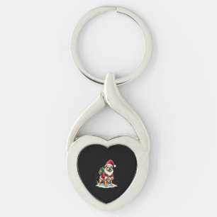 Kabouter die op Engelse Bulldog Reist Kerstmis Xma Sleutelhanger