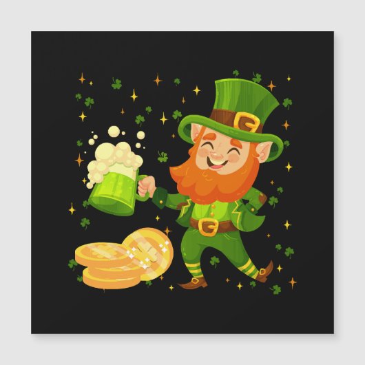 Kabouter drinkt bier St. Patrick's Day (Voorkant)