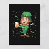 Kabouter drinkt bier St. Patrick's Day Briefkaart (Voorkant)