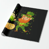 Kabouter drinkt bier St. Patrick's Day Cadeaupapier (Uitgerold)