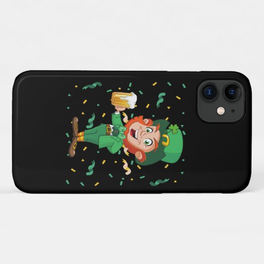 Kabouter drinkt bier St. Patrick's Day Case-Mate iPhone Case (Achterkant (horizontaal))
