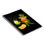 Kabouter drinkt bier St. Patrick's Day Notitieboek (Rechterzijde)