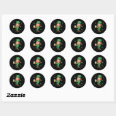 Kabouter drinkt bier St. Patrick's Day Ronde Sticker (Vel)