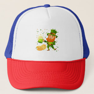 Kabouter drinkt bier St. Patrick's Day Trucker Pet