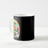 Kabouter drinkt koffie Ierse St. Patrick's Day Koffiemok (Voorkant links)