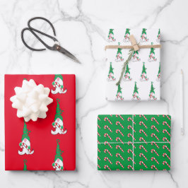 Kabouter Elf Inpakpapier Plat Vel Set van 3