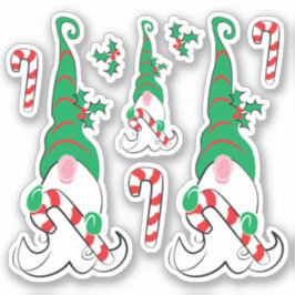 Kabouter Elf Kerst Sticker