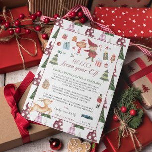 Kabouter Elf Kinderen Kerst Elf Hallo Briefkaart