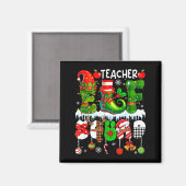 Kabouter Elfen Squad Kerst Kleurrijke Elf Hoed Scu Magneet (Voorkant / Achterkant)