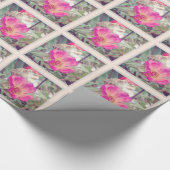 Kabouter en een mooie roze bloem cadeaupapier (Hoek)