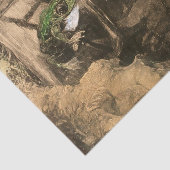 “Kabouter en kikker in een pot” van Heinrich Schli Tissuepapier (Detail)