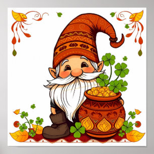 Kabouter Fijne St. Patrick's Dag Klaver Poster