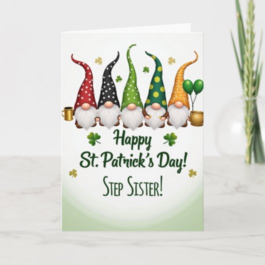 Kabouter Fun St. Patrick Retro Kunstkaart Kaart (Voorkant)