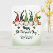Kabouter Fun St. Patrick Retro Kunstkaart Kaart (Gele Bloem)