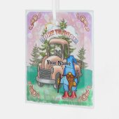 Kabouter, geboren om te zwerven glas ornament (Voorkant links)